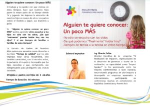 Charla tiempo de calidad