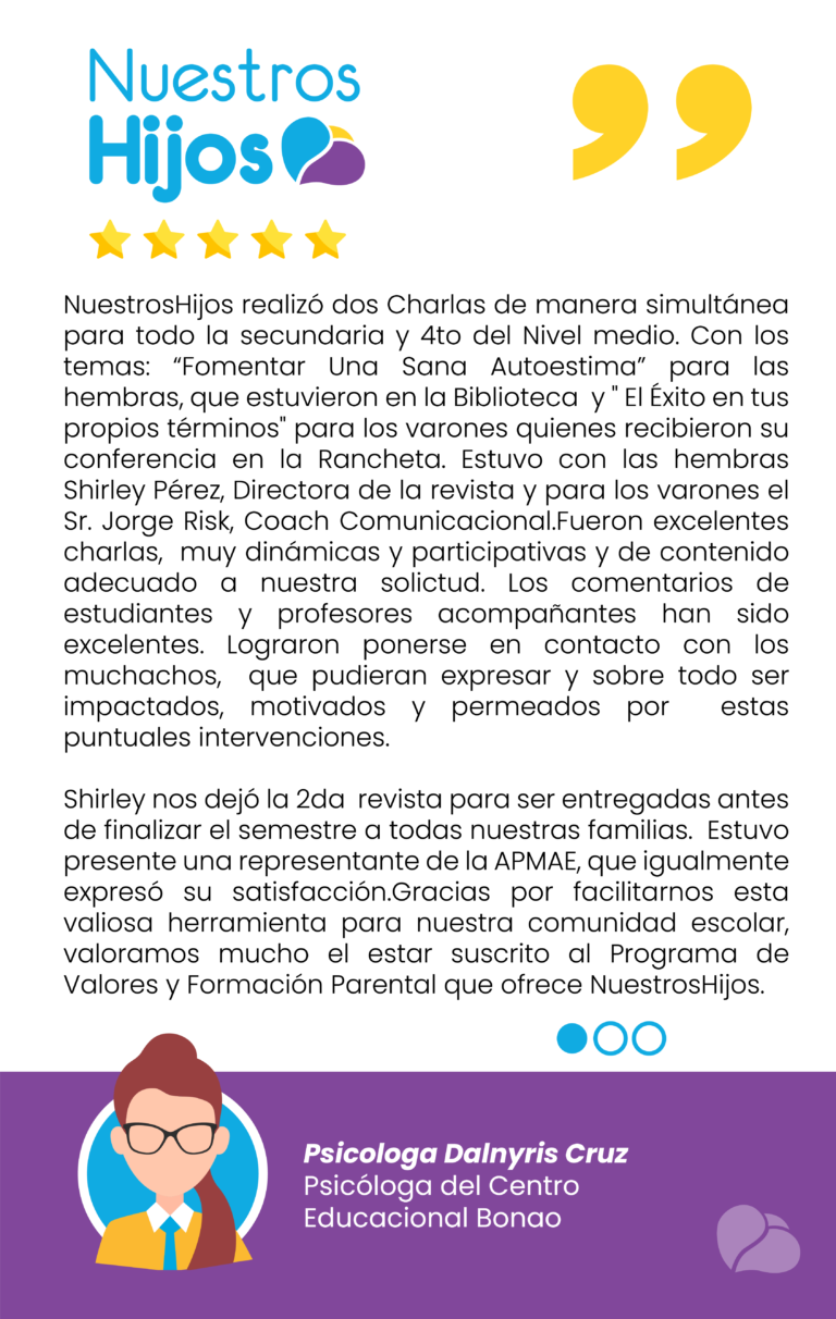 Testimonio de Educacional Bonao